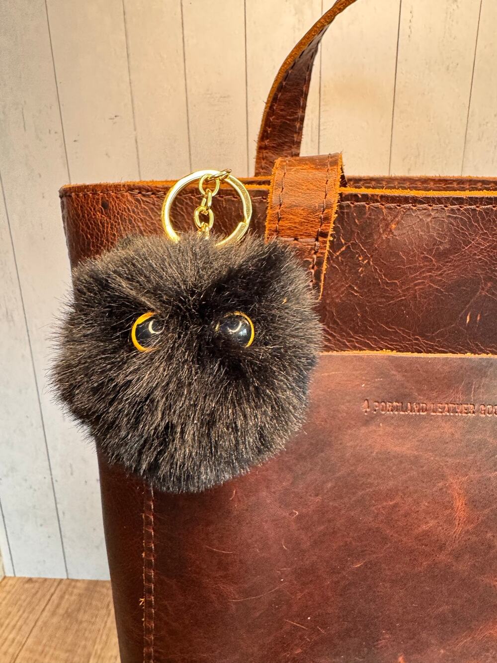 Cute Black Cat Purse Charm Pom Pom Bag Charm Black Bag Charms NEW! Black Kitty
